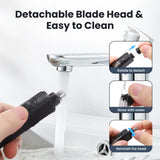 Electric Nose Hair Trimmer for Man Women Digital Display 360° Roating Machine Nose Ear Hair Remove Shaver Razor Detachable Blade