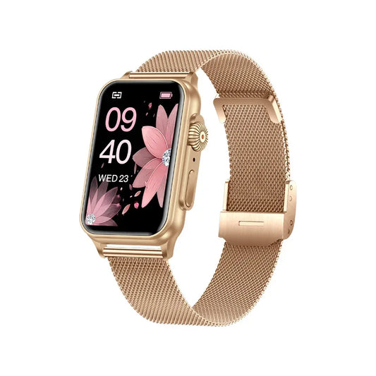 H23 Smart Watch Women 1.57 Inch HD Screen Zinc Alloy Shell Mirror Glass 200+Wallpaper Bluetooth Calls Sports Fashion Smartband - Wear444