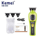 Kemei 999 Electric Hair Cut Machine Digital Display Hair Clipper Professional Cordless Precision Adjustment Trimmer Shaver Hair