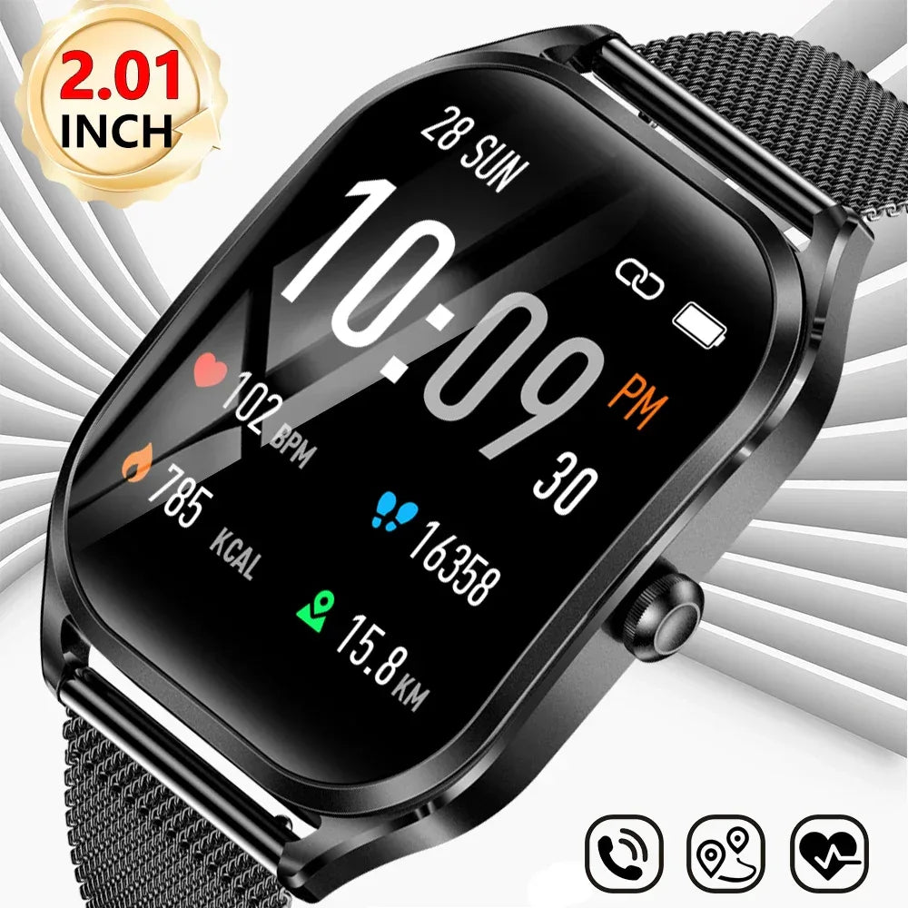 2026 Fashion Smart Watch Women 2.01” HD Screen Custom Watch Face Women’s Health Monitor Watch Bluetooth Call Sports Smartwatche - Wear444