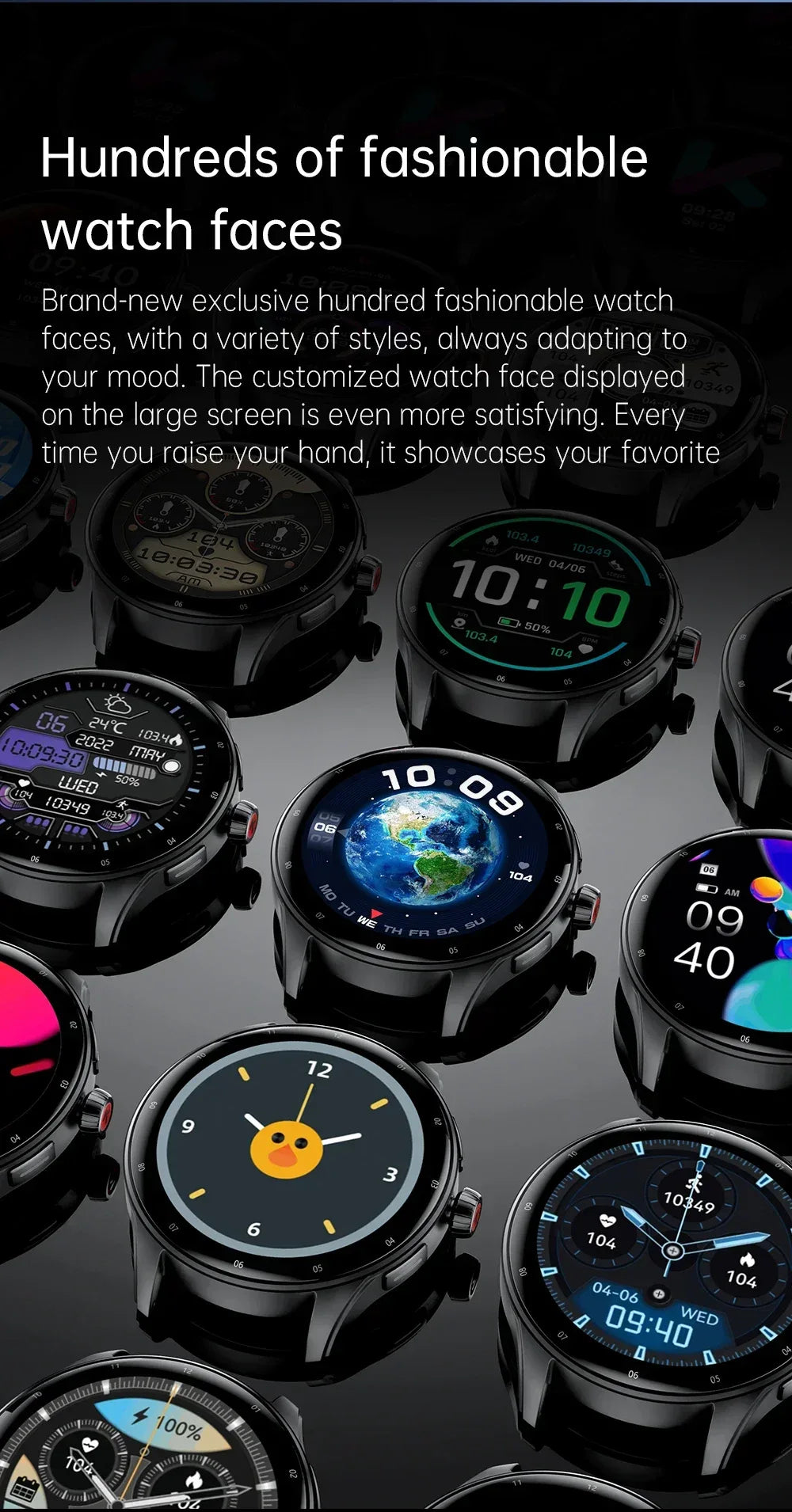 KUMI GW3 Pro Smartwatch 1.43" AMOLED IP68 Waterproof Bluetooth 5.2 Fitness Tracker Heart Rate Blood Oxygen Monitor - Wear444