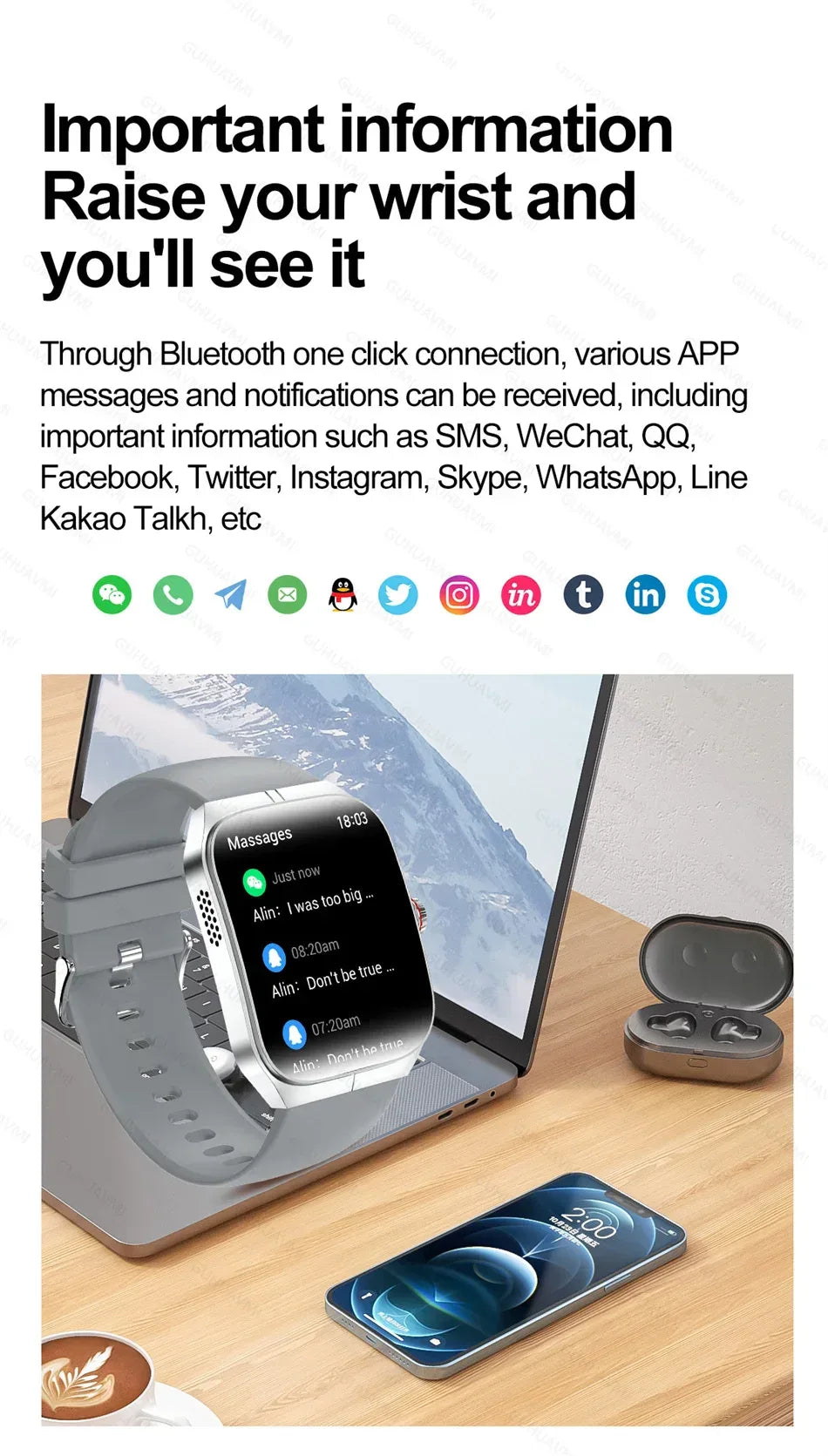 2025 NFC Smartwatch AMOLED Screen Always show Time Bluetooth Call Series 9 Clock Custom Dial Men Sport Health Women Smart Watch - Wear444