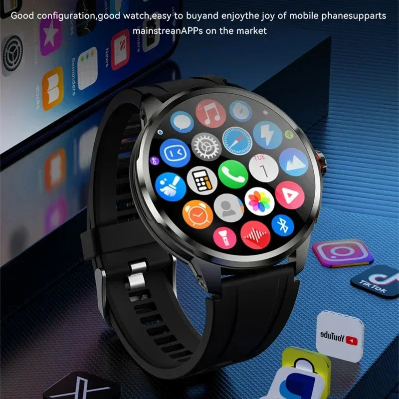 5G/4G Smart Watch 720*720 AMOLED 1.95 inch HD 900W Camera 8GB+128GB RAM 1990mAh Clock GPS WIFI Google APP Smartwatch Android 9.0 - Wear444