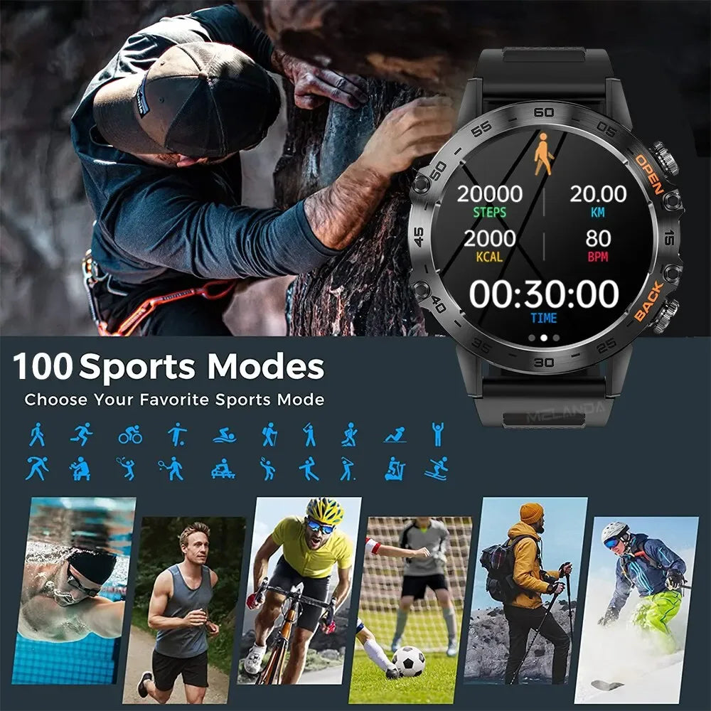 MEVADEN Steel 1.39 Bluetooth Call Smart Watch Men Sports Fitness Tracker Watches IP67 Waterproof Smartwatch for Android IOS MD52 - Wear444
