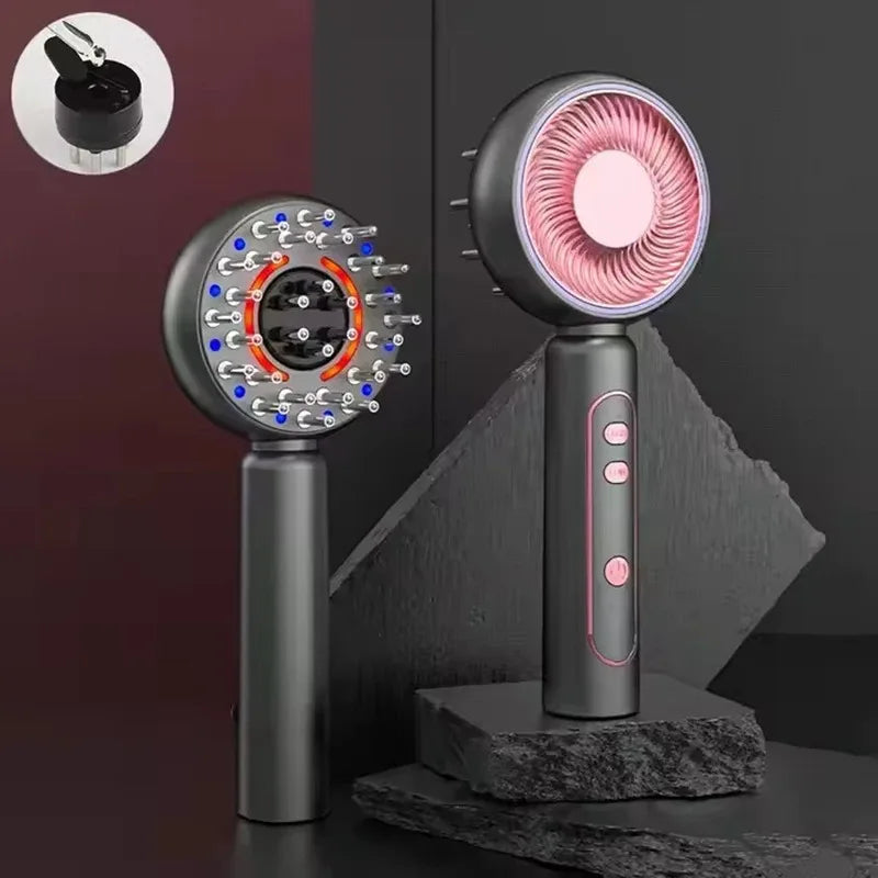 Electric Hair Regrowth Brush with Infrared Light Machine Acupoint Scalp Massage Anti-Hair Loss Exercise Hair Scrubber Combs
