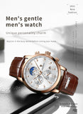 LIGE Men Watches Fashion Quartz Watch Tourbillon Clock Genuine Leather Waterproof Watch Men Military Wristwatch Man Reloj Hombre