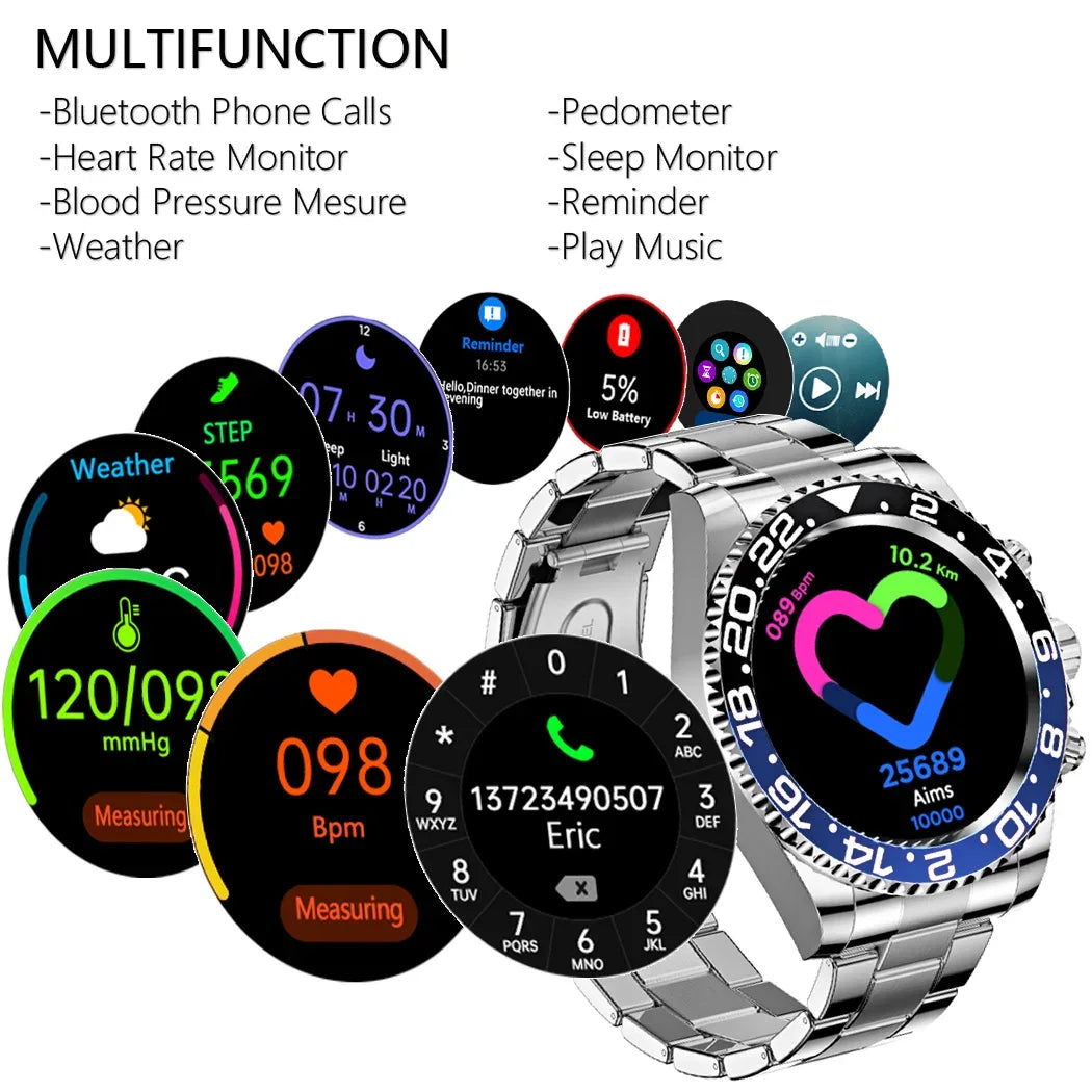 2025 New Men's Smart Watch 1.3" AMOLED HD Screen GPS Exercise Tracking Heart Rate Bluetooth Call Fashion Women's Smart Watch - Wear444