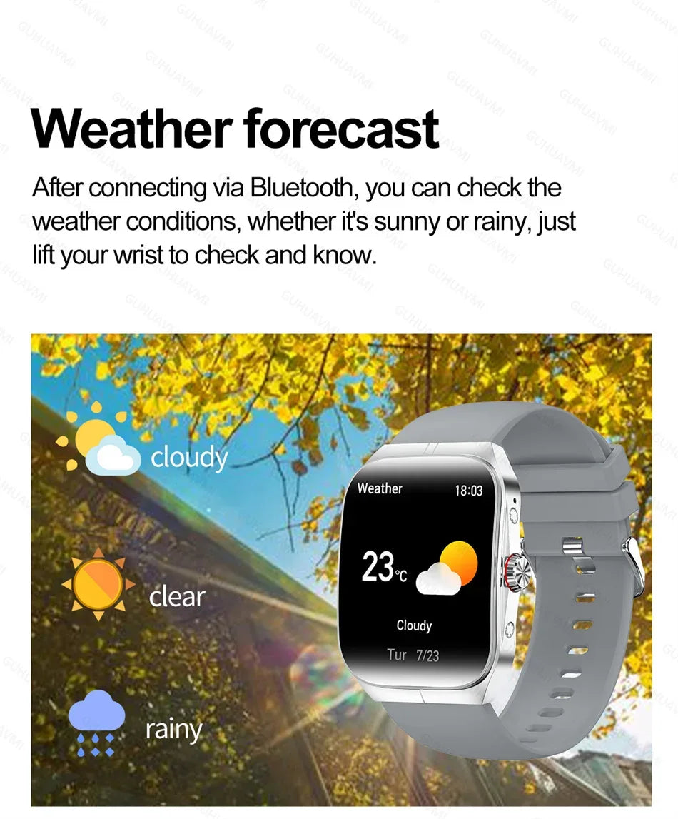 2025 NFC Smartwatch AMOLED Screen Always show Time Bluetooth Call Series 9 Clock Custom Dial Men Sport Health Women Smart Watch - Wear444