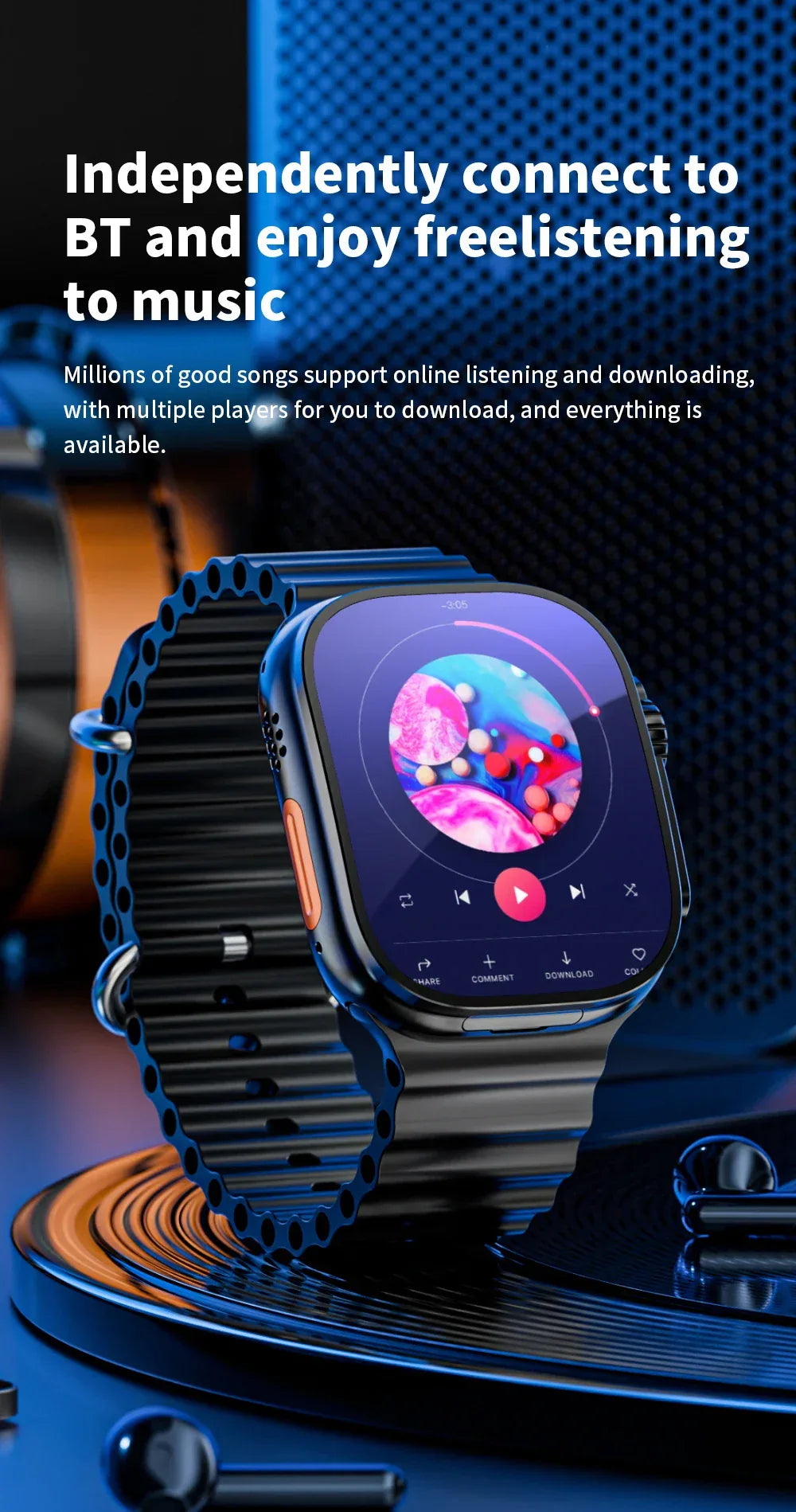 Curved Display S10 Ultra 3 Smartwatch JC02 Pro Smart Watch With 190° Rotary Camera NFC GPS WIFI Compass 2.26inch Amoled Screen - Wear444