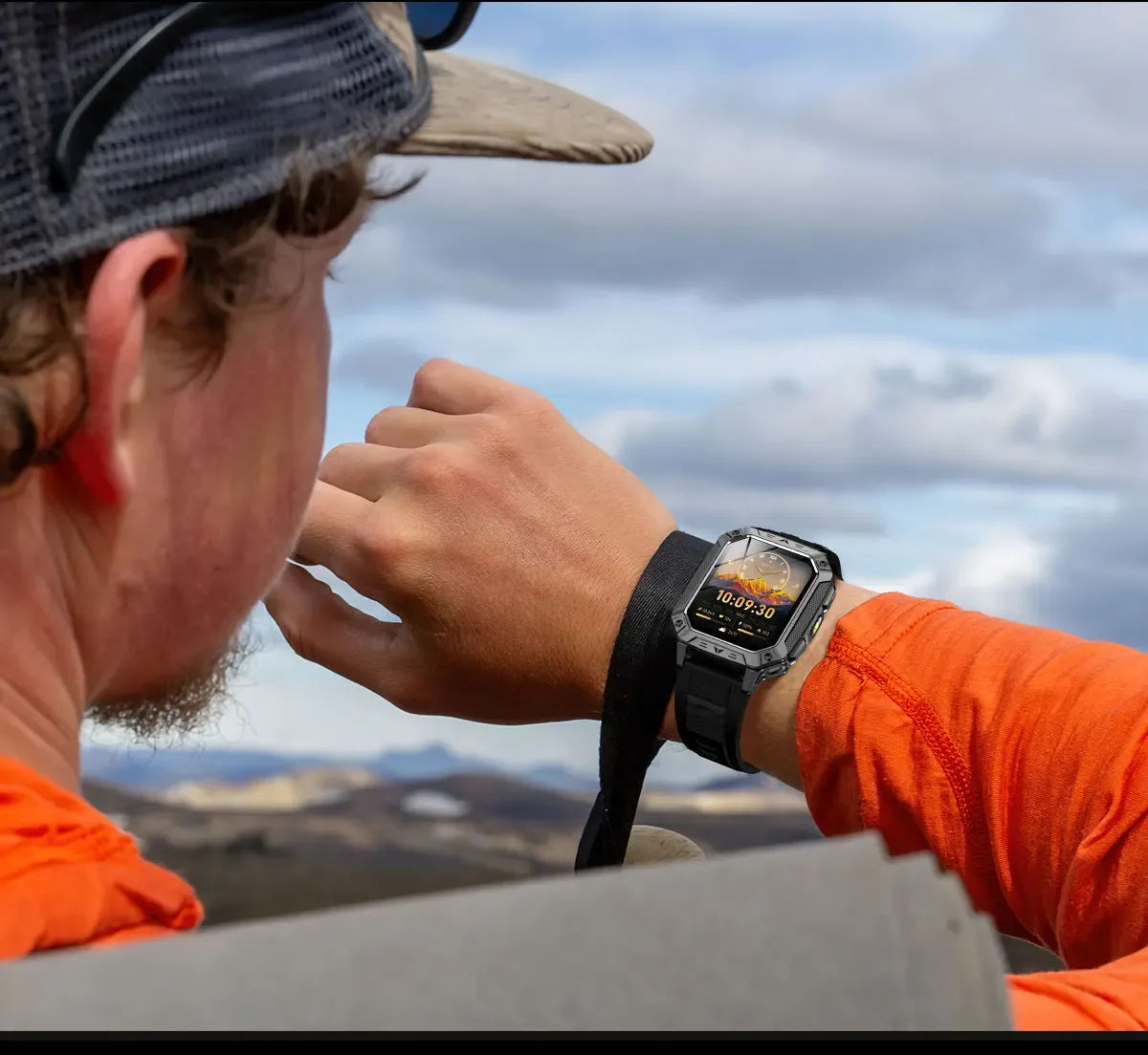 Robust military smart watch 1400Mah battery fitness tracking 10ATM waterproof tactical sports flashlight men's phone watch - Wear444