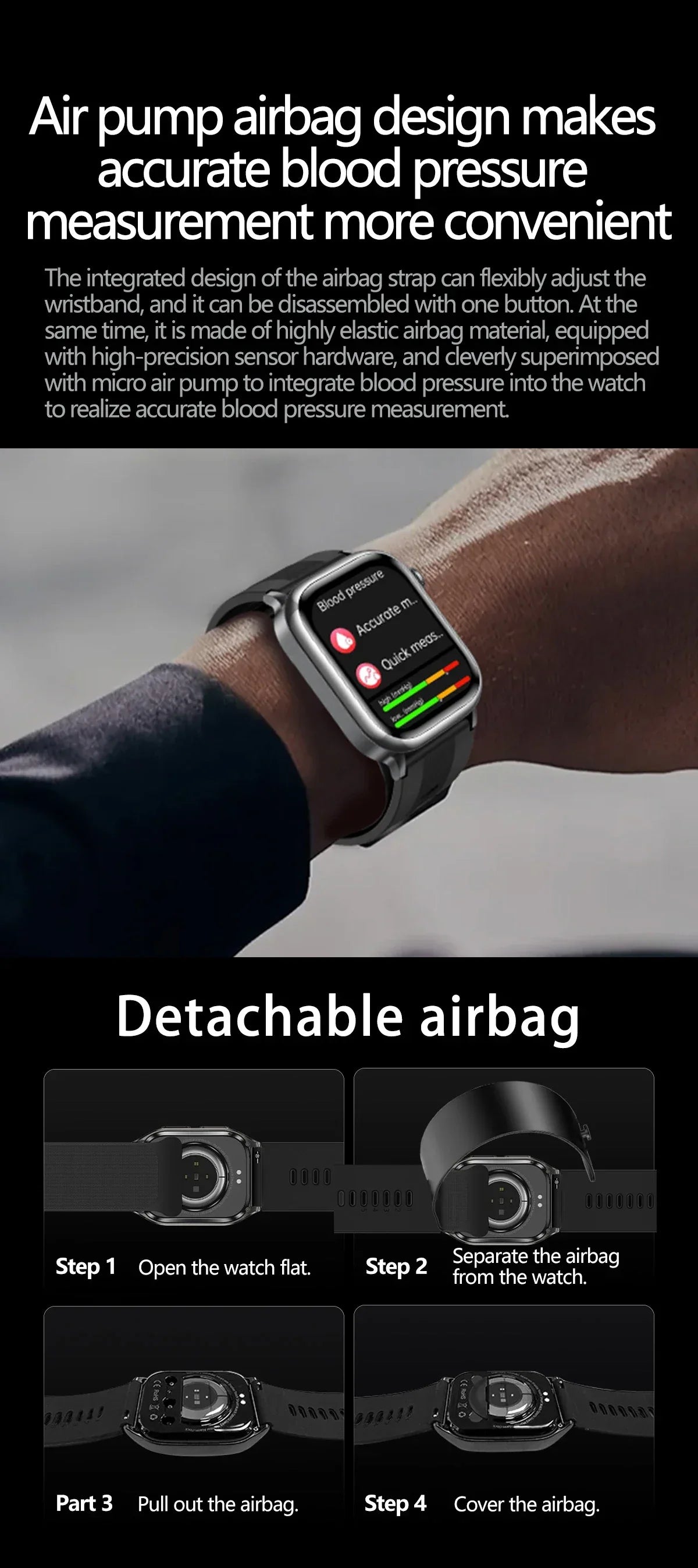 2025 New Ultra Air Bag SmartWatch Men Blood Fat ECG+PPG Blood Pressure Broadcast NFC HD BT Call Health Bracelet Woman - Wear444