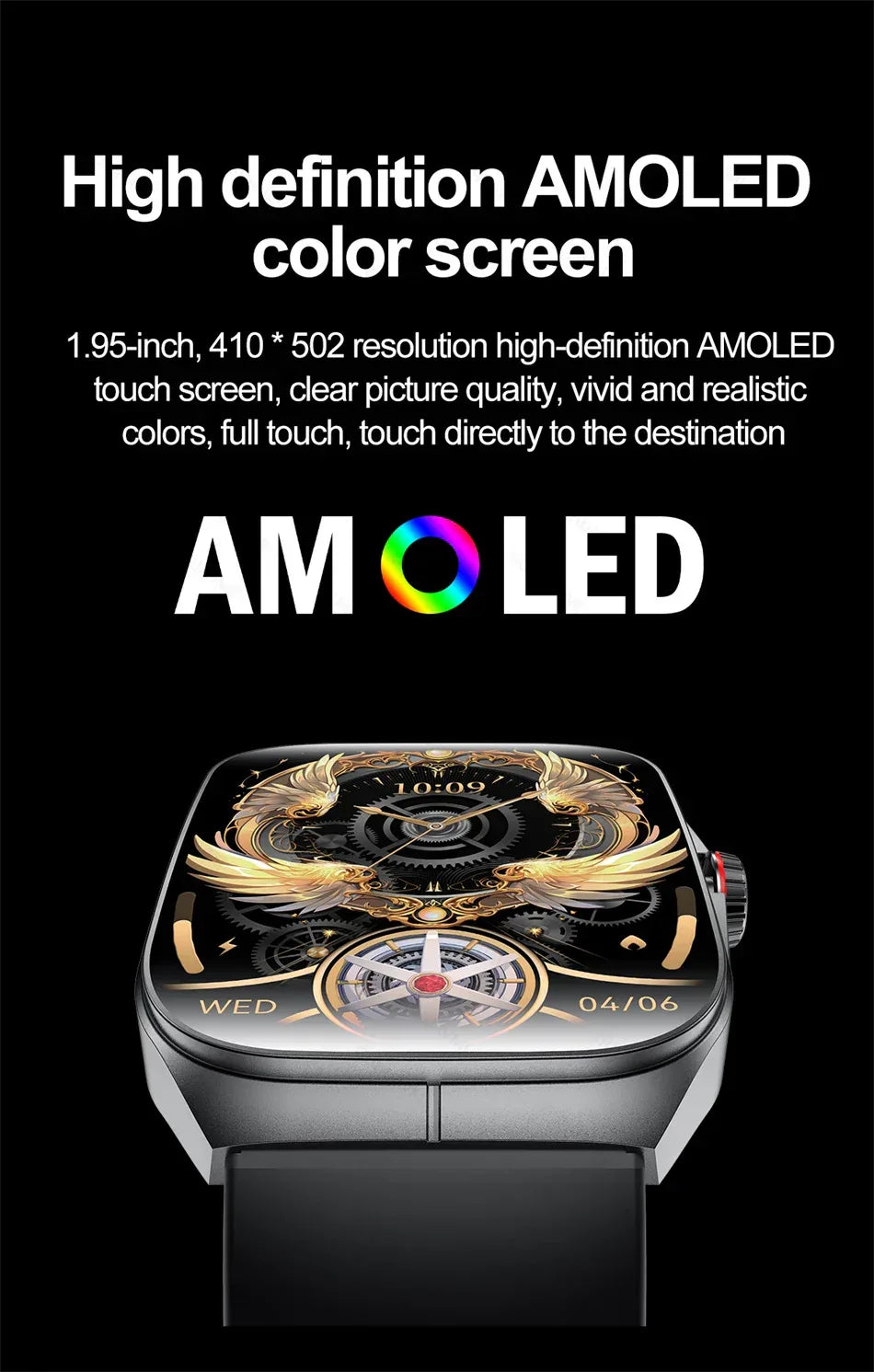 2025 NFC Smartwatch AMOLED Screen Always show Time Bluetooth Call Series 9 Clock Custom Dial Men Sport Health Women Smart Watch - Wear444