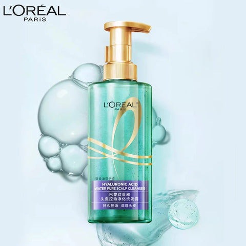 L'Oreal Paris Scalp Purifying Anti-Oil Shampoo Long-Lasting Oil Control Hair Care for Oily Scalp Balancing Formula-440g
