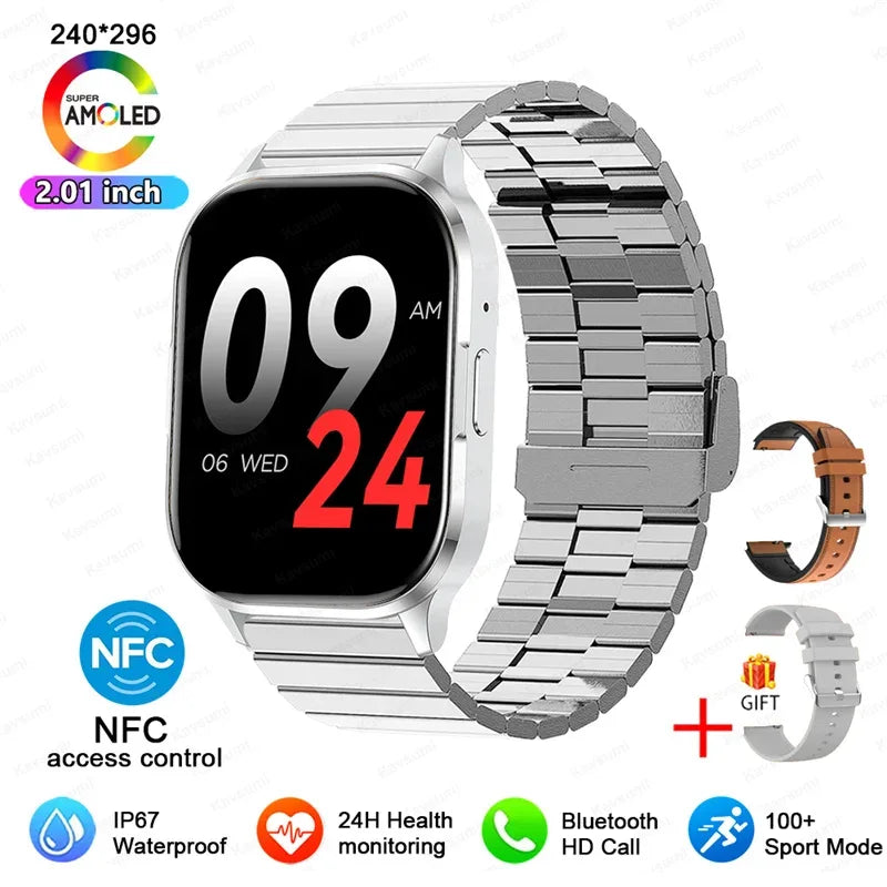 2026 Fashion Women Watch Ultra Smart Watches 2.01"AMOLED Full Touch Screen Call health Sport Smartwatch For Android IOS Ladies - Wear444