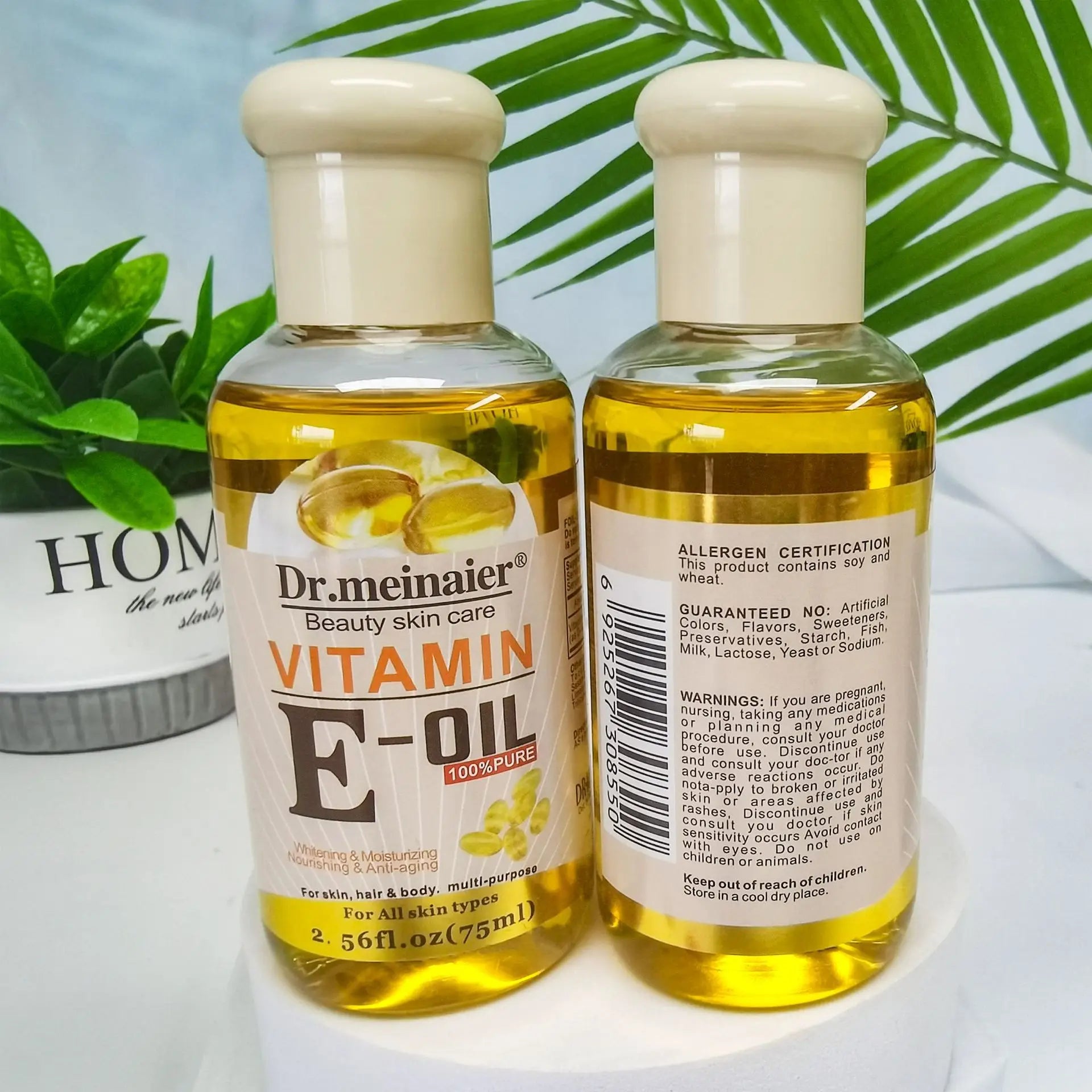 NEW Vitamin E Face Essence Oil Morning & Night Shrink Pores Korean Brightening Skin Care Essence 75ml