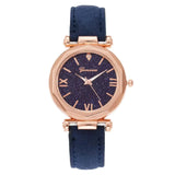 WOKAI high quality casual men's belt quartz watch classic retro Roman simple style business male student electronic clock