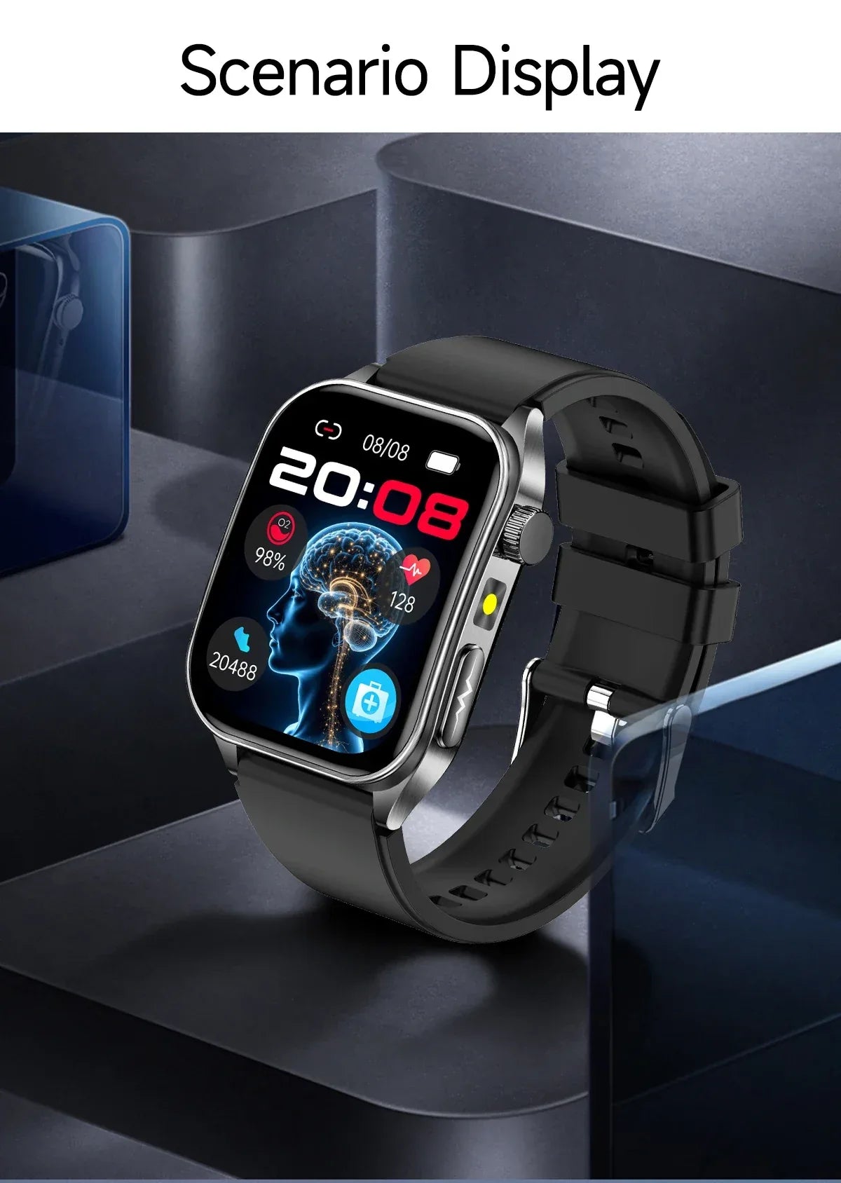 2025Hot AI-GPT Diagosis ECG Health SmartWatch Blood Pressure Lipid Uric Acid 650nm Dual-Probelaser Heart Analysis Smart bracelet - Wear444