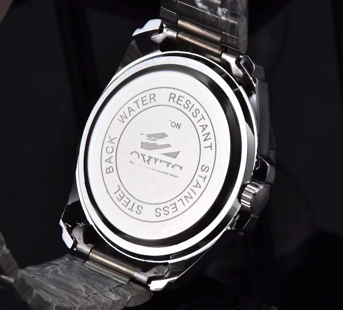 Men's Steel Belt, Fashionable Large Watch Dial, Calendar, Week, High-end Quartz Watch