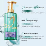 L'Oreal Paris Scalp Purifying Anti-Oil Shampoo Long-Lasting Oil Control Hair Care for Oily Scalp Balancing Formula-440g