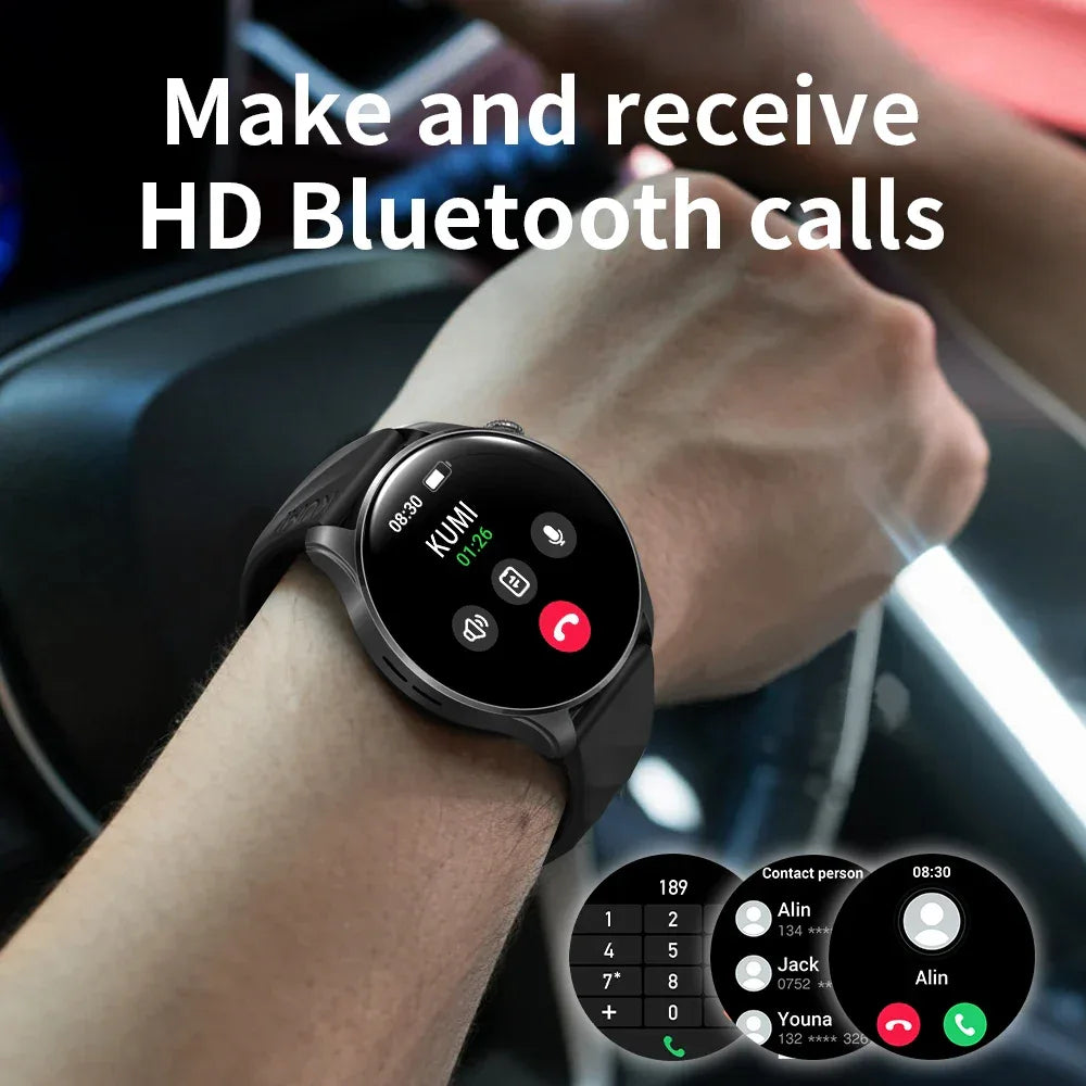 KUMI GW3 Pro Smartwatch 1.43" AMOLED IP68 Waterproof Bluetooth 5.2 Fitness Tracker Heart Rate Blood Oxygen Monitor - Wear444