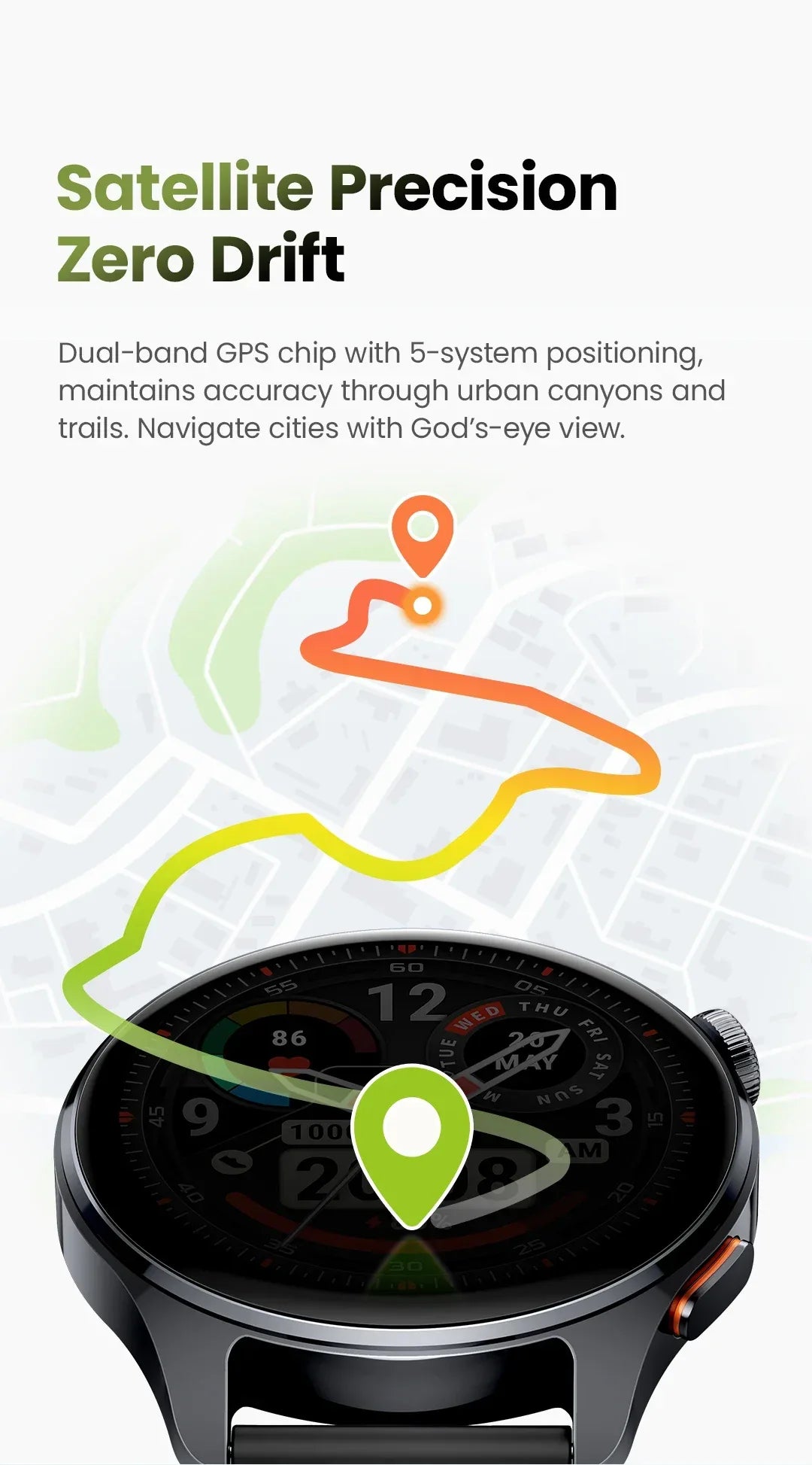 HAYLOU Watch 4S GPS Smartwatch 1.43” HD AMOLED Display 5 Satellite GPS Positioning 120+ Workout Modes Sport Fitness Smart Watch - Wear444