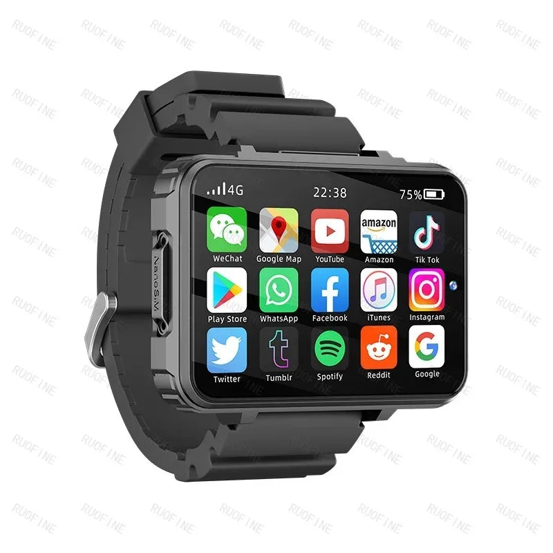 4G LTE Android Smartwatch 2025 Connected Watch Man Sim Card Phone Mobile 2.4 Inch 1.4GHz Electronics Smart Watch New In Global - Wear444