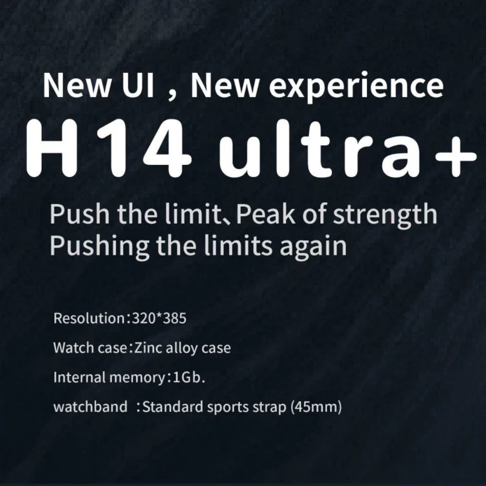 2025 Newest Smart Watch H14 Ultra Plus Hello Watch 3 Series Amoled Screen 49mm Heart Rate Music Sport Mode Smartwatch Men Women - Wear444