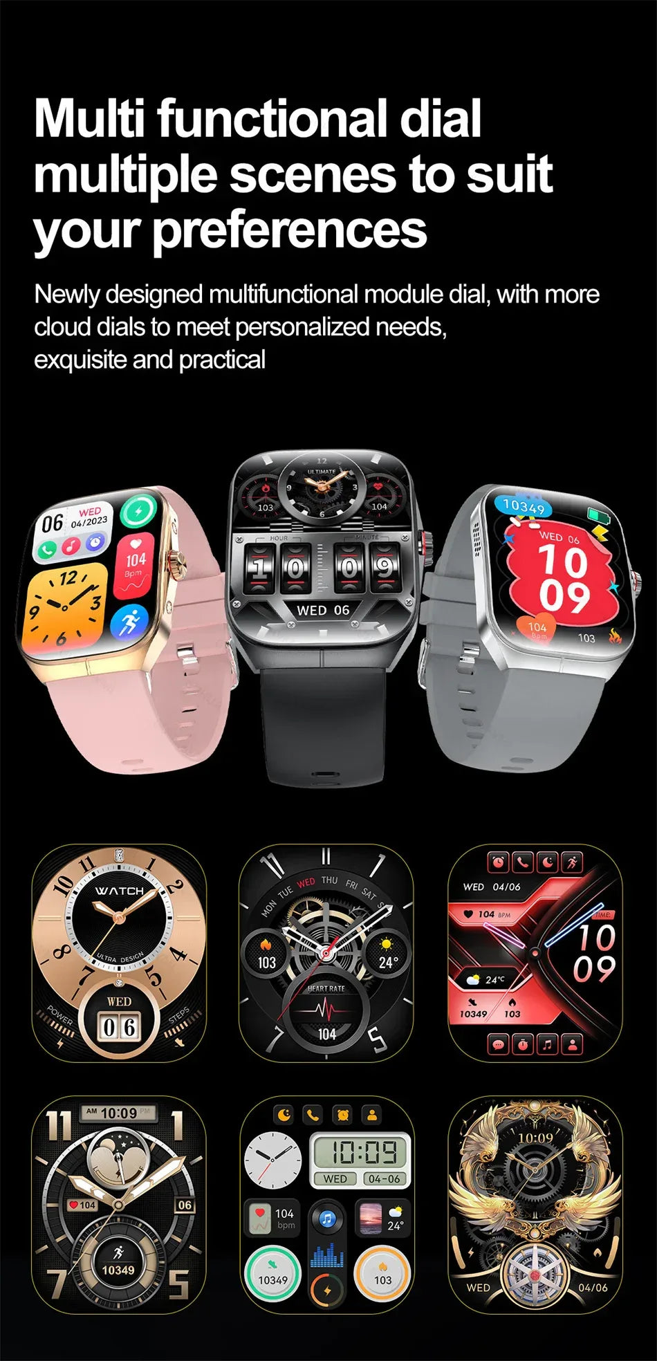 2025 NFC Smartwatch AMOLED Screen Always show Time Bluetooth Call Series 9 Clock Custom Dial Men Sport Health Women Smart Watch - Wear444