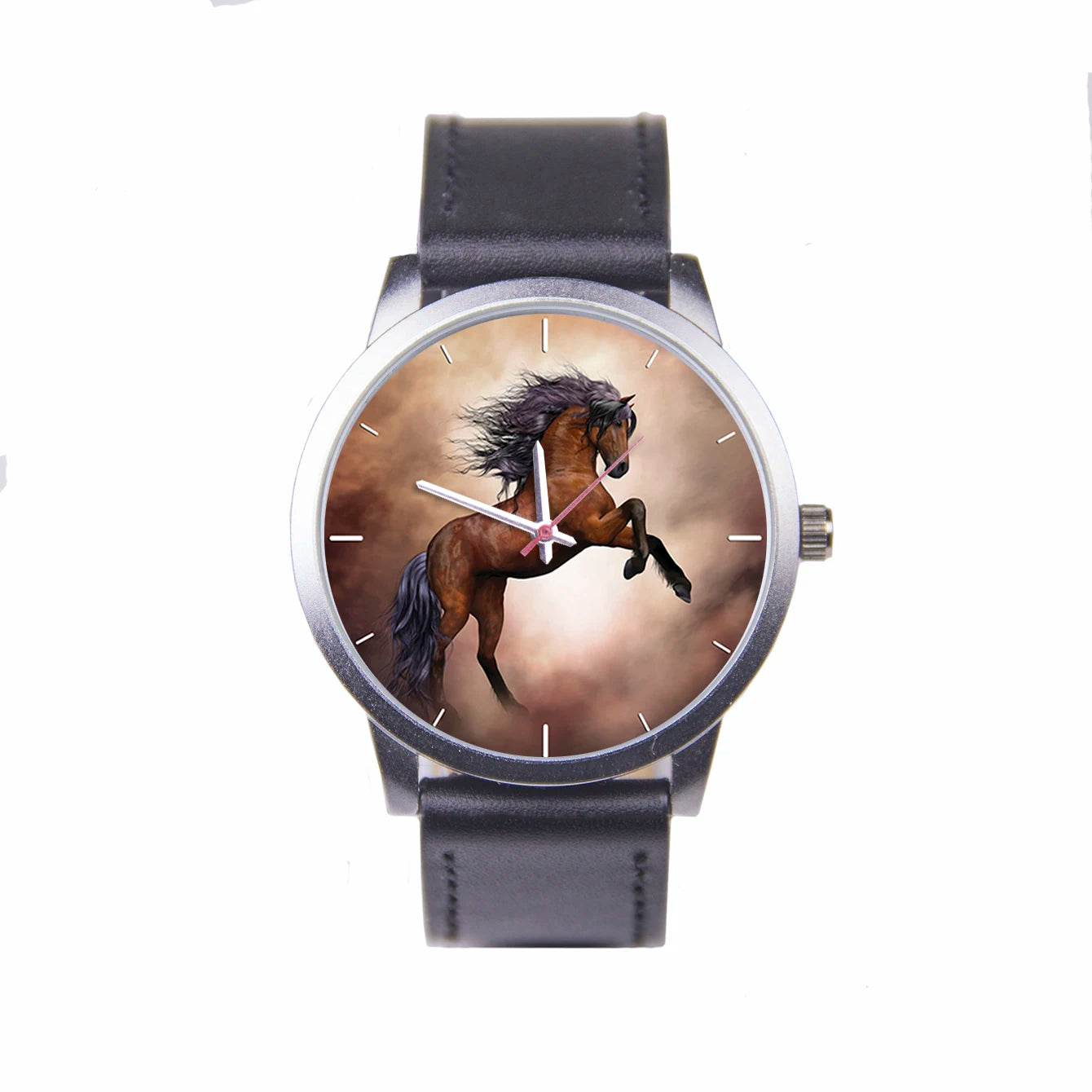 Fashion Trend Quartz Watches for Men Watch Unique Creativity Stallion Men's Stylish Watches Silver Horse Choice