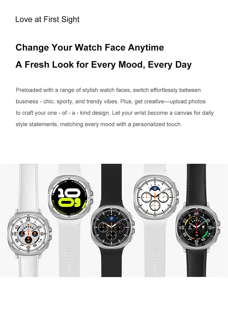 2025New Watch 8 Classic Smart Watch Men AMOLED Screen Bluetooth Call GPS Track Heart Rate IP68 Waterproof Smartwatch For Samsung - Wear444