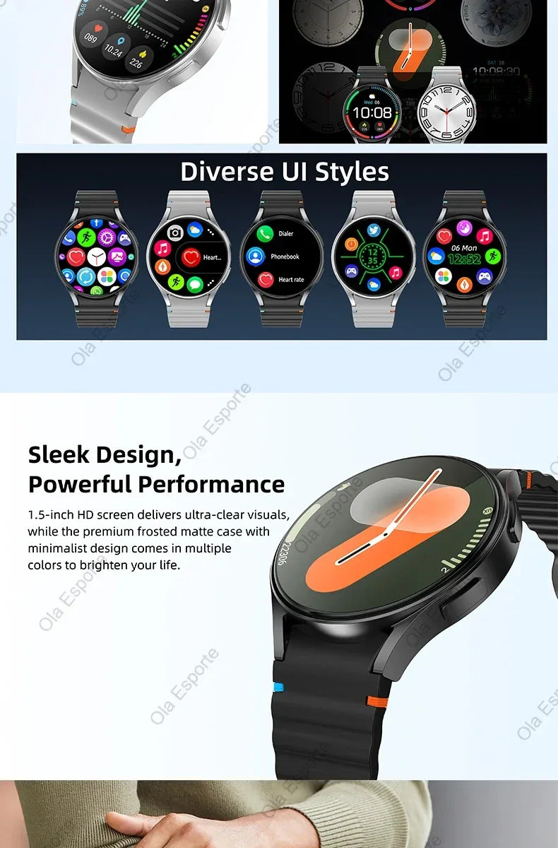 Smart Watch 6 Pro Original Premium GPS Smartwatches For Women Men Amoled Display Bluetooth Call 5ATM Waterproof Sport Wristwatch - Wear444