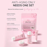 Sakura Skin Care Set facial Cleanser,Serum,Toner,Sunscreen,facial cream Beauty skin care For Women Gifts Routine Travel Kit