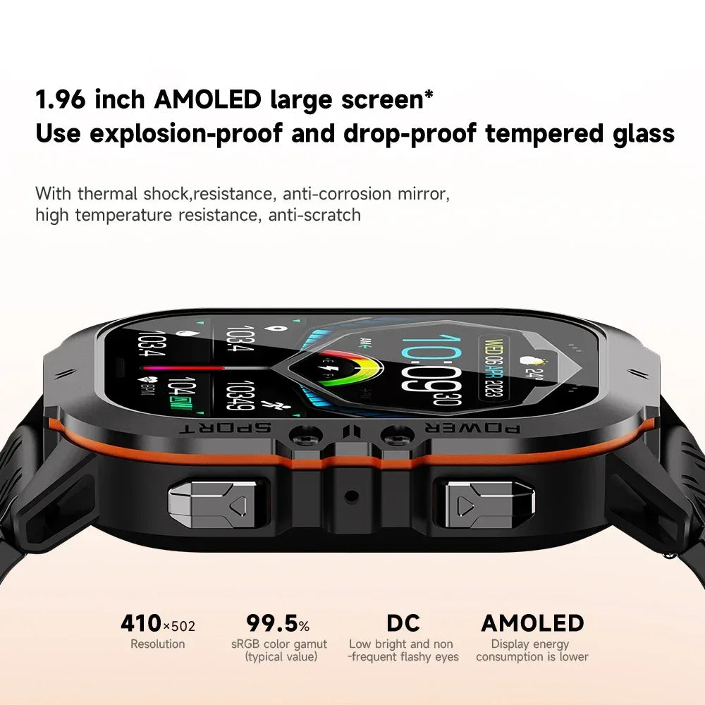 OUKITEL Smart Watch BT20 Sport SmartWatch BT5.2 350mAh 1.96" AMOLED Display - Wear444