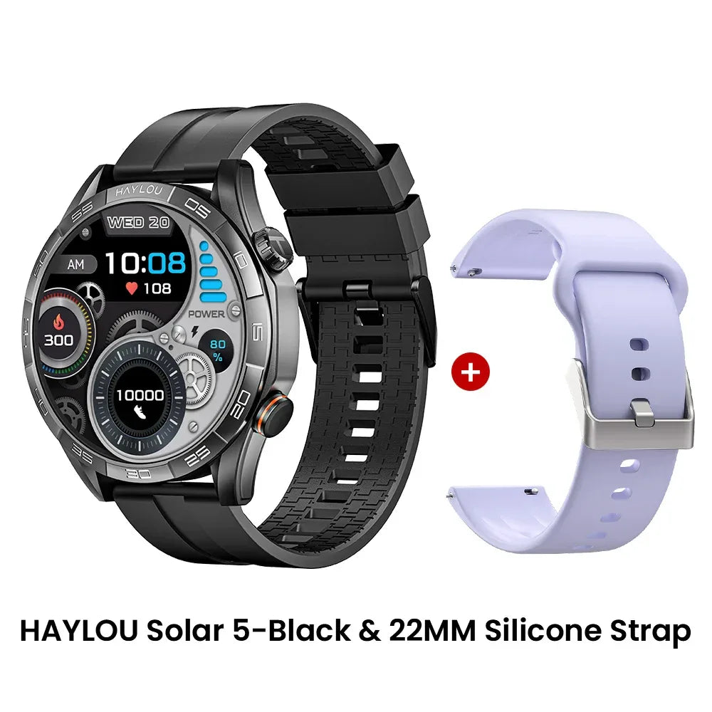 HAYLOU Solar 5 Voice Calling Smartwatch 1.58'' AMOLED Display 60Hz Smart Watch 24H Health Monitoring Sports Smartwatch for Men - Wear444