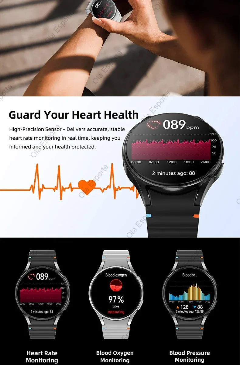 Smart Watch 6 Pro Original Premium GPS Smartwatches For Women Men Amoled Display Bluetooth Call 5ATM Waterproof Sport Wristwatch - Wear444