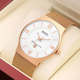Top Brand Luxury Quartz Watch for Men Fashion Mens Watches Erkek Kol Saati Casual Slim Mesh Steel Waterproof Sports Watch