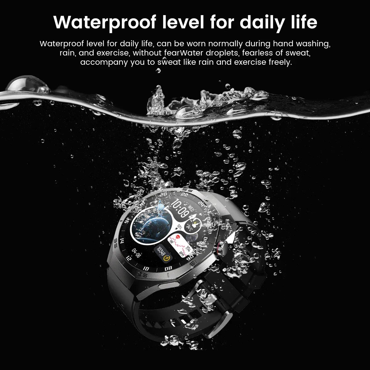 2025New For Android and ios Smart Watch Men AMOLED Screen GPS Motion trajectory Heart Rate Bluetooth Calls SmartWatch Waterproof - Wear444
