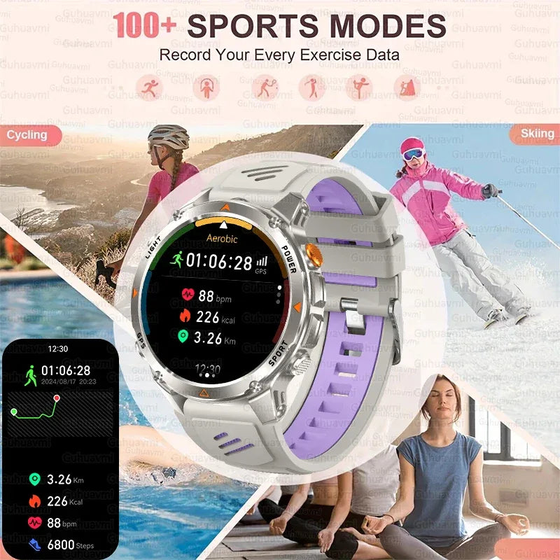 2025 New Women's Fashion Sports Smart Watch Built in GPS 3ATM Waterproof Bluetooth Call Health Monitoring Smartwatches For Women - Wear444