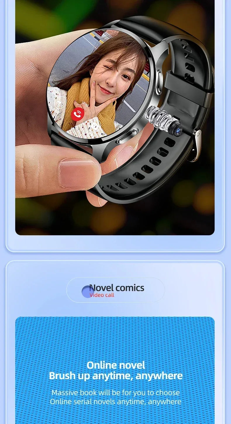 5G Android Smartwatch P68 With Rotary Camera GPS WIFI SIM Card 1.508 inch Amoled Screen 256GB Storage Waterproof Smart Watch Men - Wear444