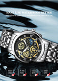 BINBOND B4010 Fashion Casual Quartz Men Watch Stainless Steel Strap Luxury Dial Luminous 30M Waterproof Business Men Wristwatch