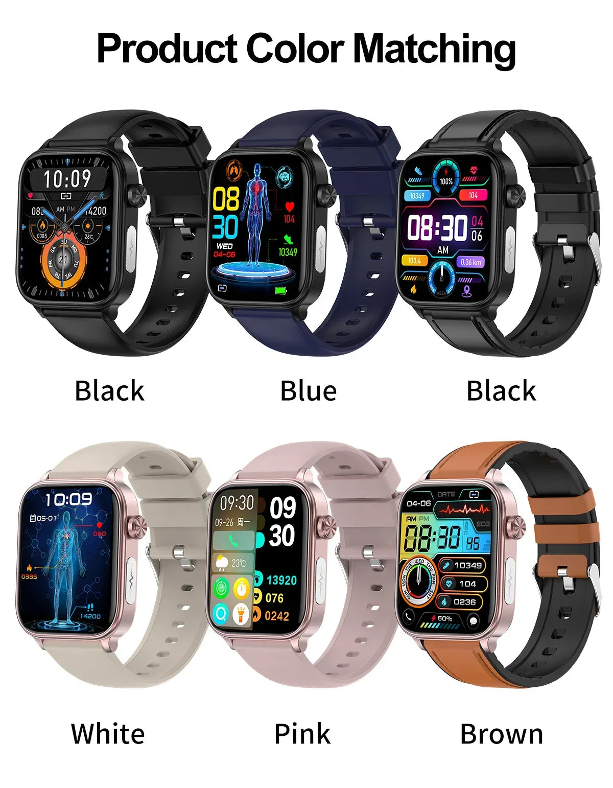 2025 New ECG+PPG Monitoring Smart Watch Women Blood pressure Blood Lipid Uric Acid Women Menstrual Health Tracker Smartwatches - Wear444