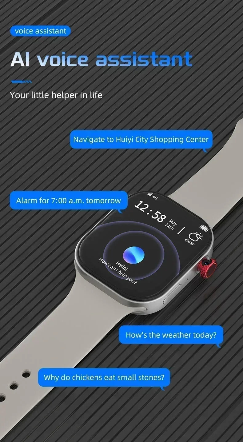 4G/5G180° rotating camera VP99 smartwatch Android smartwatch 2.29-inch wide screen SIM card slot GPS WIFI Play Store - Wear444