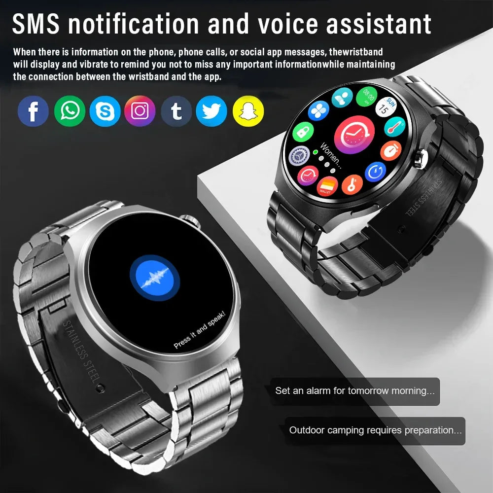 G.L Wear 2025 New Men's Smart Watch HD Display Health Tracking Bluetooth Calling Voice Assistant Sports Smartwatch - Wear444