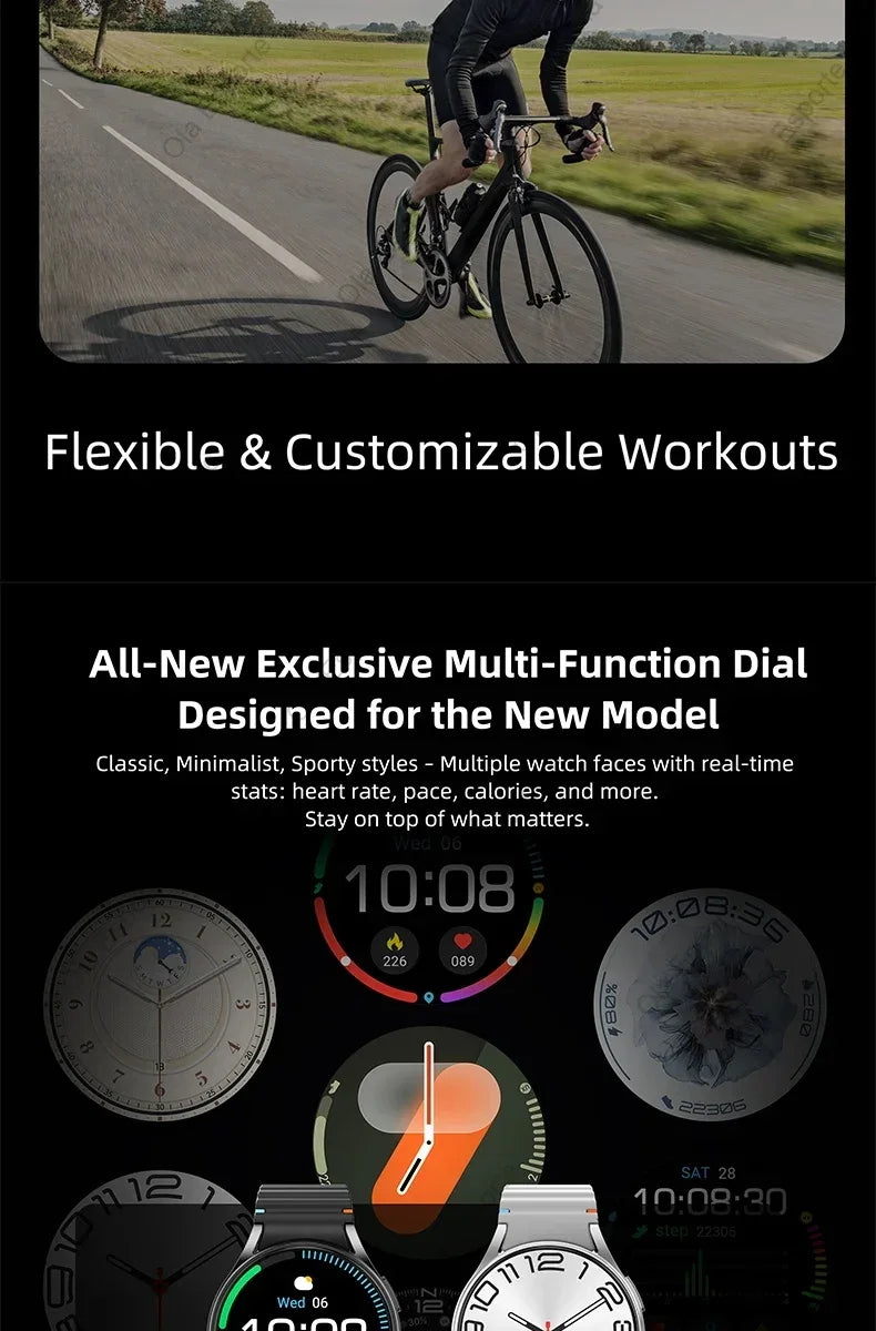 Smart Watch 6 Pro Original Premium GPS Smartwatches For Women Men Amoled Display Bluetooth Call 5ATM Waterproof Sport Wristwatch - Wear444