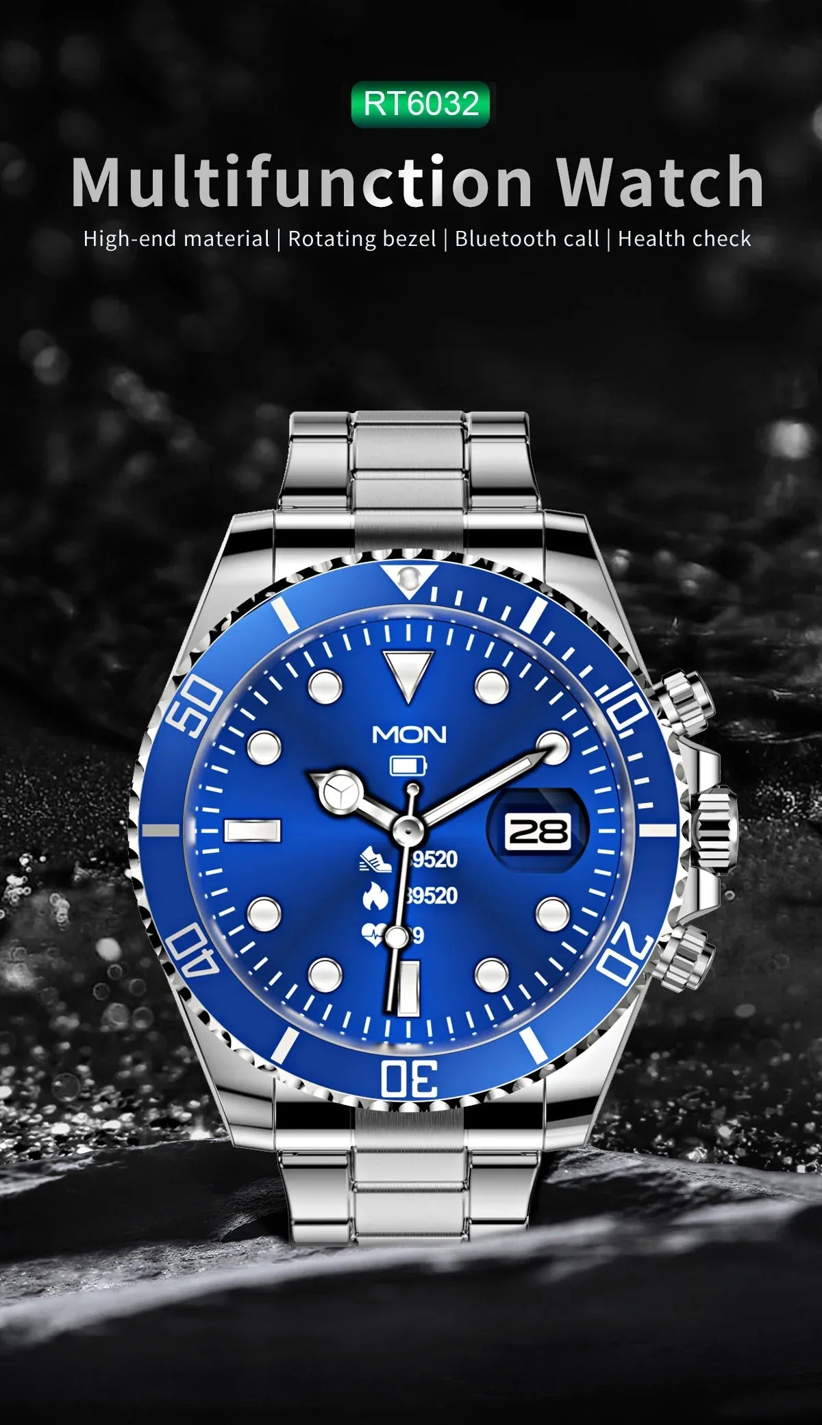 2025 New Men's Smart Watch 1.3" AMOLED HD Screen GPS Exercise Tracking Heart Rate Bluetooth Call Fashion Women's Smart Watch - Wear444