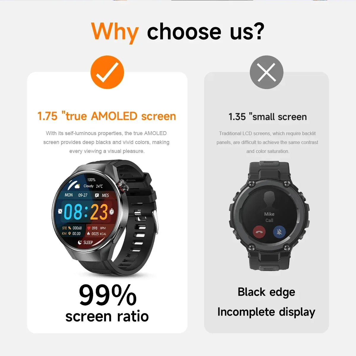 2025 New Originl Watch G5 PlUS Smart Watch 1.75" HD AMOLED Screen GPS track Heart Rate Bluetooth Call Compass Smartwatch for Men - Wear444
