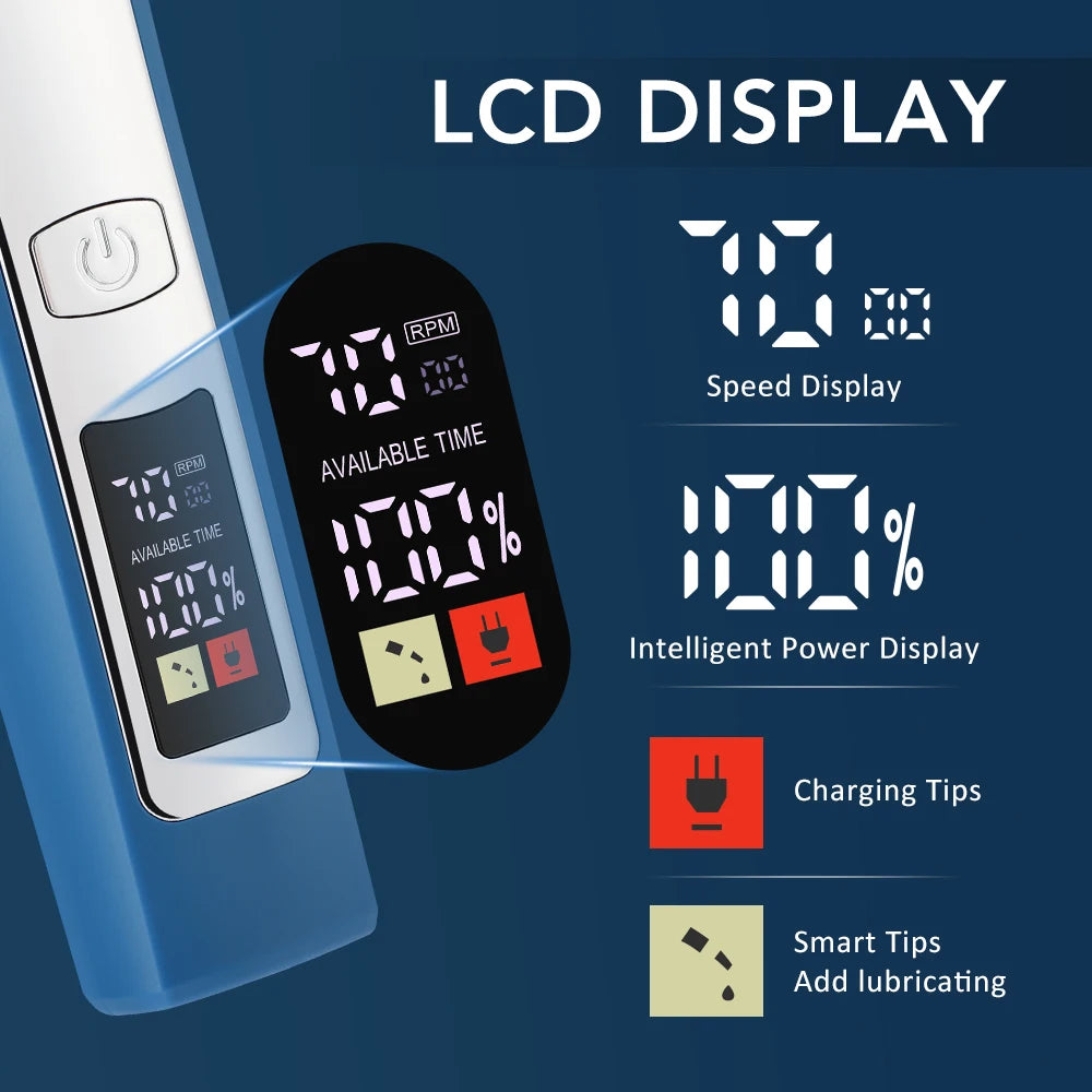 Men's Hair Cutting Machine Electric Trimmer for Man Professional Hair Clipper Barber Beard Shaver With 6pcs 1.5-9mm Limit Comb