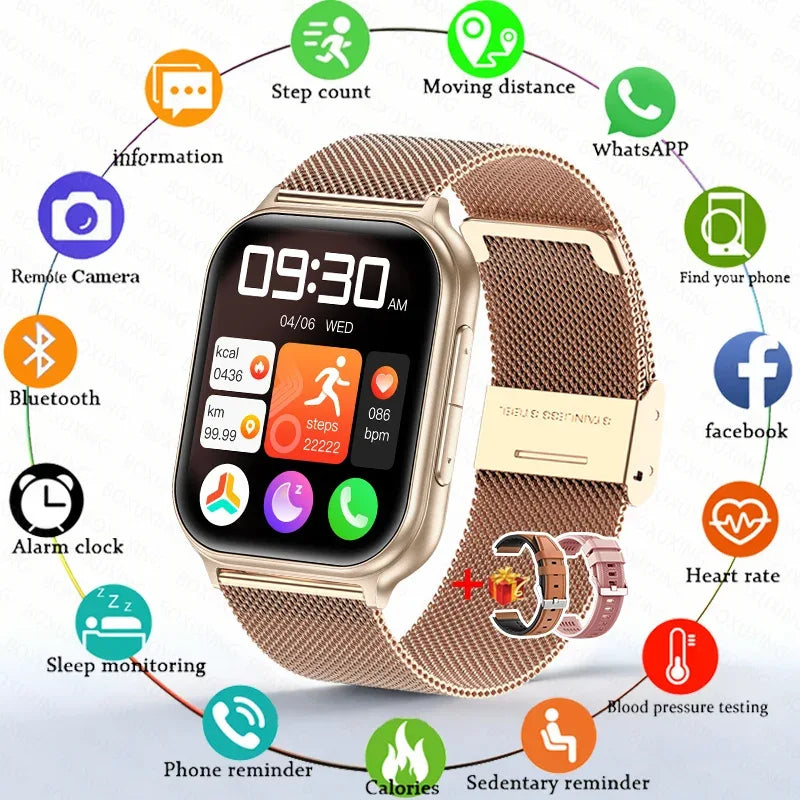 700mAh Lady fashion Smart Watch Men Women Heart Rate Blood Pressure Fitness Tracker Bluetooth Call Smartwatch Man For Android - Wear444