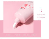 Sakura Sunscreen and Cleanser RichFoam Deep Clean Remove Grease Improve Oily Face Wash Cream GentleMoisturizing Remove Blackhead