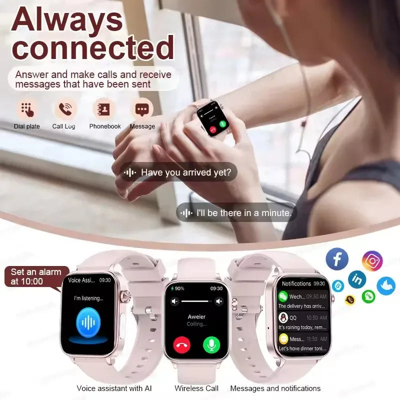 2025 New ECG+PPG Monitoring Smart Watch Women Blood pressure Blood Lipid Uric Acid Women Menstrual Health Tracker Smartwatches - Wear444